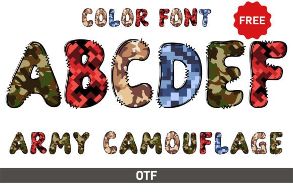 Army Camouflage: A Bold Font for Creative Impact
