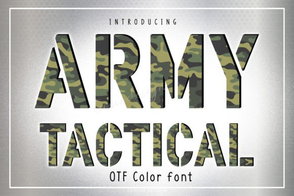 Army Tactical: A Bold Display Font for Rugged Branding