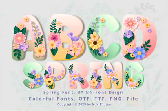 Bloom into Creativity: Using the Spring Floral Font