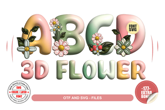 Blooming Creativity: A Deep Dive into the 3D Flower Font