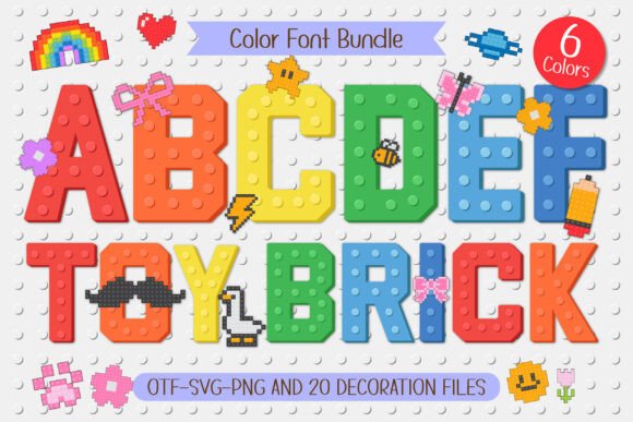 Building Blocks of Creativity with the Toy Brick Color Font