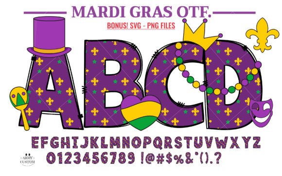 Dive into the Spirit of Carnival with the Mardi Gras Fleur De Lis Font