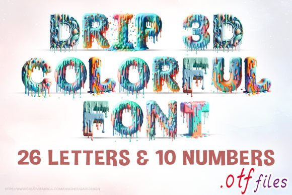 Drip 3D Colorful: A Playful Font for Bold Designs