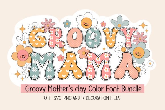 Groovy Mama: A Retro Floral Font for Creative Mother's Day Projects