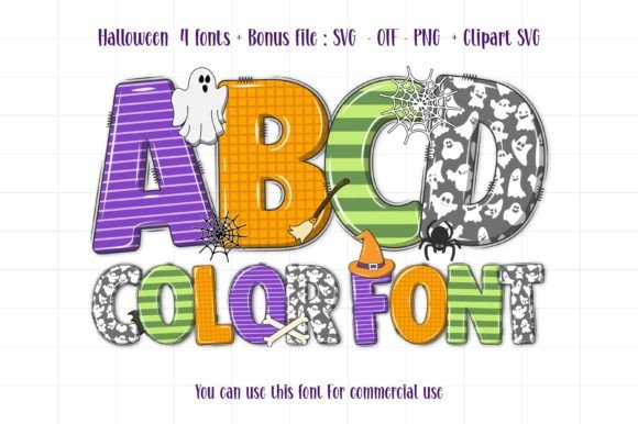 Halloween Set: A Creative Font for Festive and Whimsical Designs