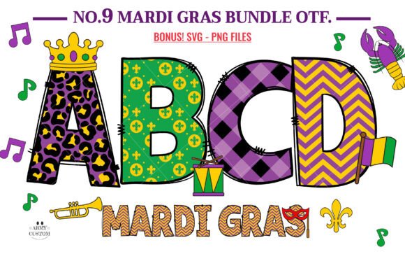 Mardi Gras Font Bundle No. 9: A Design Asset for Festive Branding