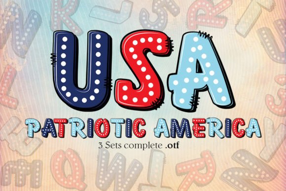 Patriotic America: A Pop Art Color Font for Bold Design