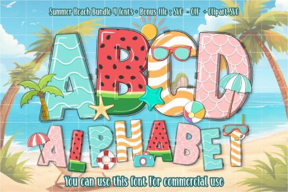 Summer Beach: A Typeface for Sunny Designs