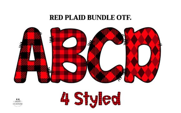 The Quintessential Holiday Typeface: Red Buffalo Plaid