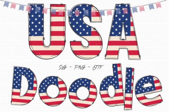 USA Doodle: A Playful Patriotic Typeface for Creative Projects