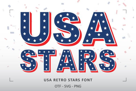 USA Retro Stars: A Patriotic Typeface for Bold Designs