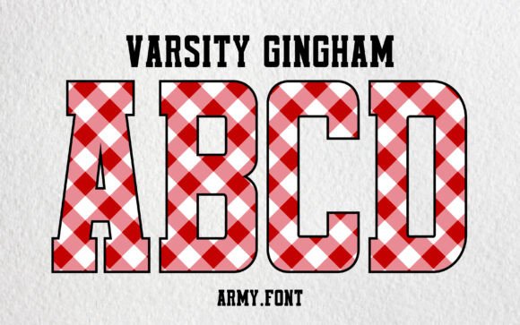 Varsity Gingham: A Fresh Take on Collegiate Typography